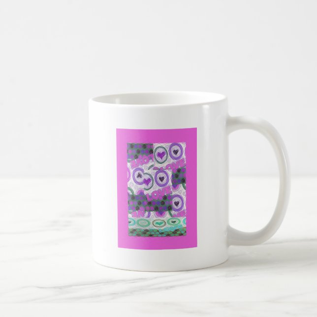 Taza De Café Impresión de arte con motivo de amor (Derecha)