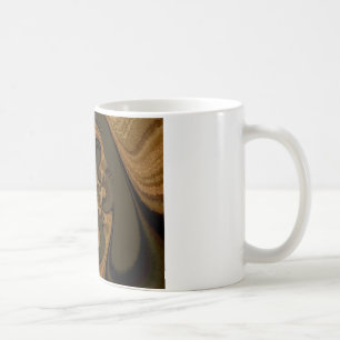 Taza De Café Impresión de arte de Coffee Brown Fluid Kaleidosco