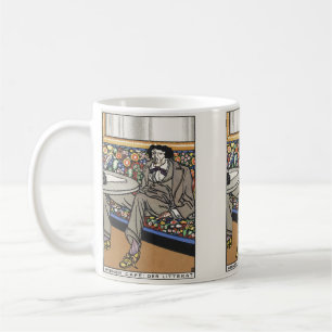 Taza De Café Impresión de arte de hombre de letras de café vien