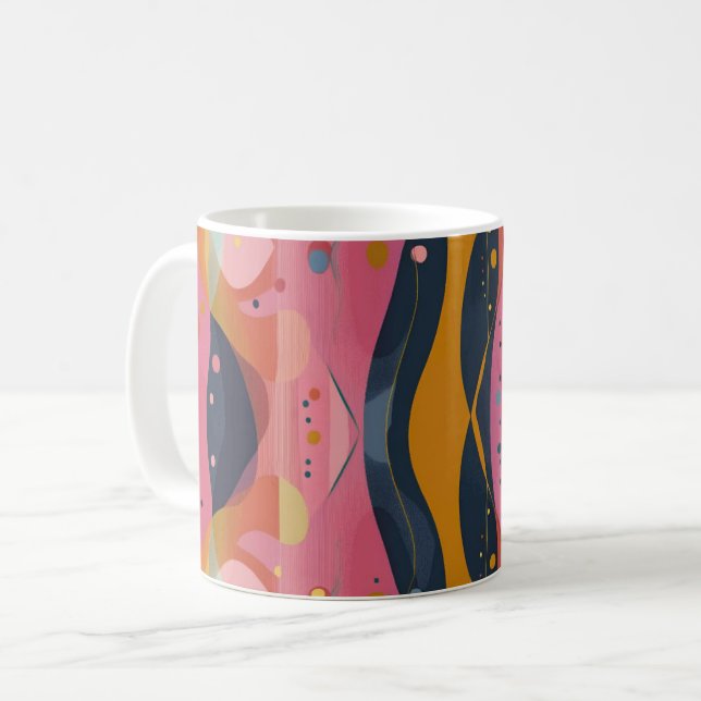 Taza De Café Impresión de Arte de Pared de Formas Geométricas y (Anverso izquierdo)