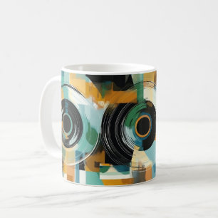 Taza De Café Impresión de Arte de Pared de Formas Geométricas y