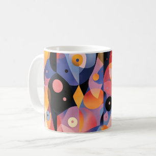 Taza De Café Impresión de Arte de Pared de Formas Geométricas y