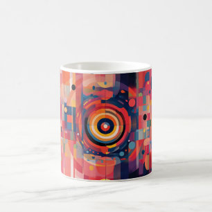 Taza De Café Impresión de Arte de Pared de Formas Geométricas y