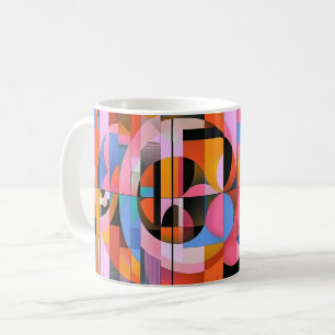 Taza De Café Impresión de Arte de Pared de Formas Geométricas y