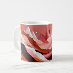 Taza De Café Impresión de Arte de Pared de Formas Geométricas y