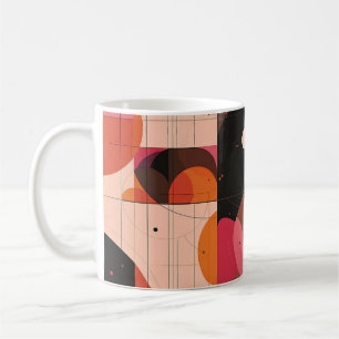 Taza De Café Impresión de Arte de Pared de Formas Geométricas y