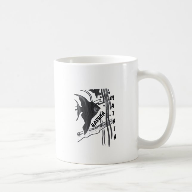 Taza De Café Impresión de arte de pescado de Hakuna Matata (Derecha)