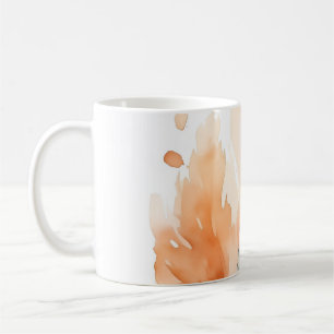 Taza De Café Impresión de arte de pluma en acuarela F Boho na
