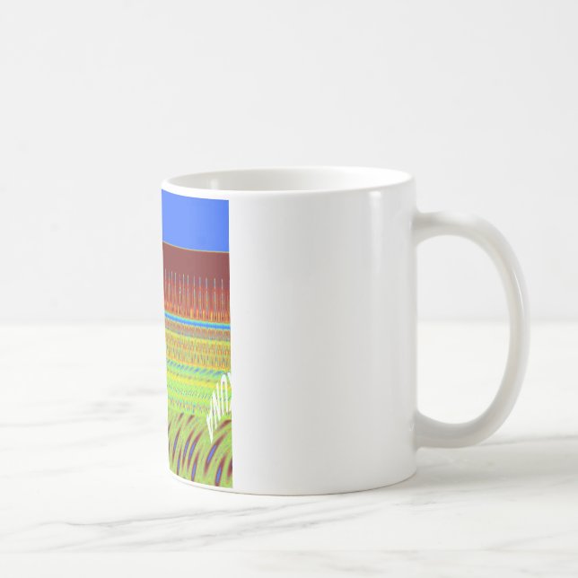 Taza De Café Impresión de arte geométrico colorido (Derecha)