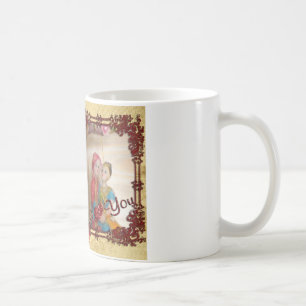 Taza De Café Impresión de Arte Gráfico de Retrato de Muñeca de 