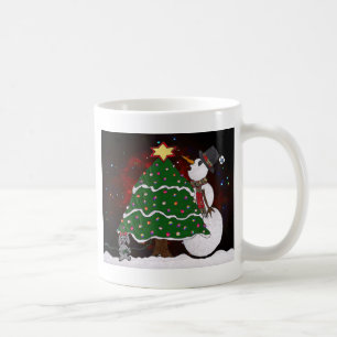 Taza De Café Impresión de arte sorpresa para Snowman Tree Chris