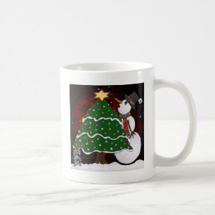 Taza De Café Impresión de arte sorpresa para Snowman Tree Chris