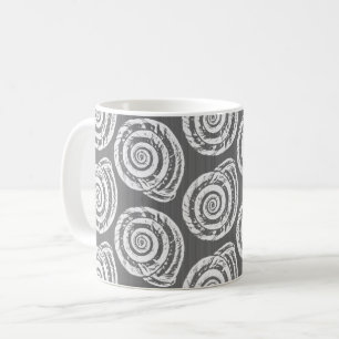 Taza De Café Impresión de bloques de conchas marinas espirales,