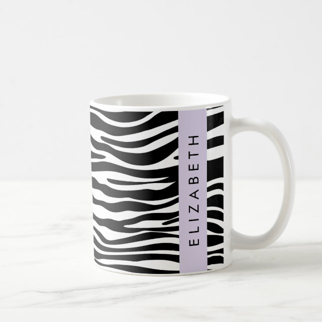 Taza De Café Impresión de cebra, franjas, negro y blanco, su no (Derecha)