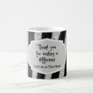 Taza De Café Impresión de cebra: Gracias por marcar la diferenc