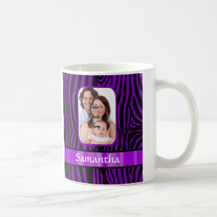 Taza De Café Impresión de cebra morada