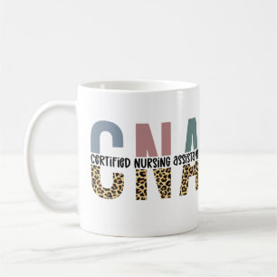 Taza De Café Impresión de Cheetah Asistente de Enfermería Certi