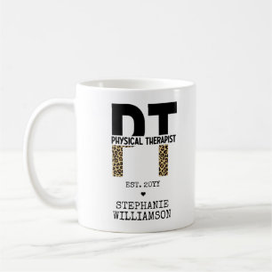 Taza De Café Impresión de Cheetah, terapeuta física PT personal