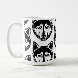 Taza De Café Impresión de corte de lingotazo de retrato negro y