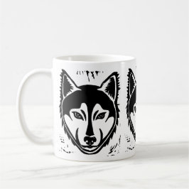Taza De Café Impresión de corte de lingotazo de retrato negro y