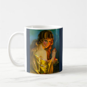 Taza De Café impresión de dama bonita de los años 20