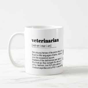 Taza De Café Impresión de definición de Veterinaria, diccionari