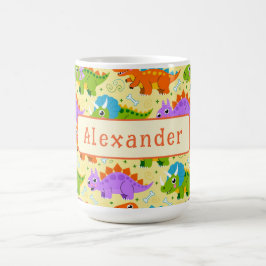 Taza De Café Impresión de dinosaurio personalizable linda