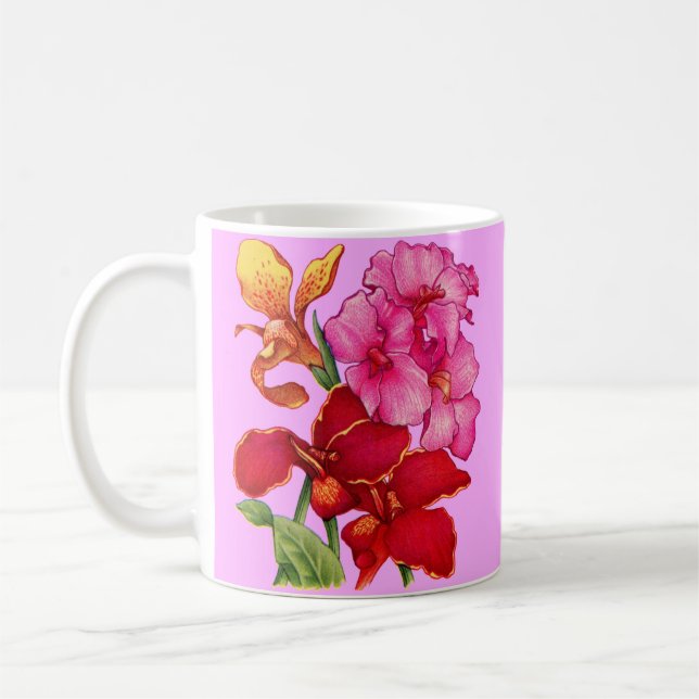 Taza De Café impresión de flores de cana (Izquierda)