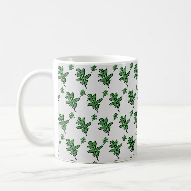 Taza De Café Impresión de hoja retro (Izquierda)