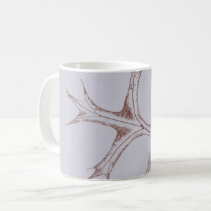 Taza De Café Impresión de hojas de la naturaleza, hojas de robl