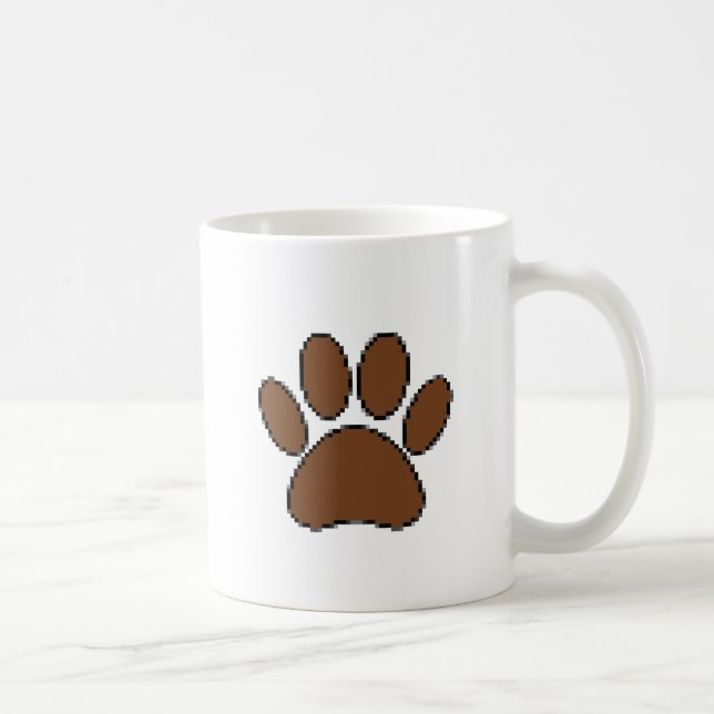 Taza De Café Impresión de hojas de perro de píxeles (Derecha)