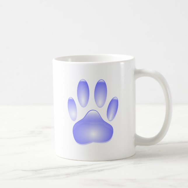 Taza De Café Impresión de hojas de perro de vidrio (Derecha)