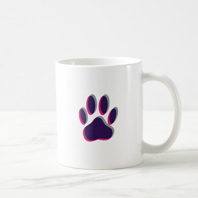 Taza De Café Impresión de hojas de perro fuera de foco (Derecha)