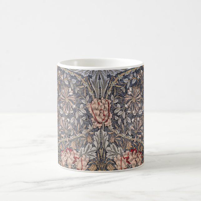 Taza De Café Impresión de honeysuckle (por William Morris) (Centro)