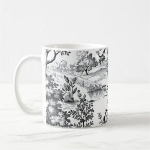 Taza De Café Impresión de Inodoro Negro