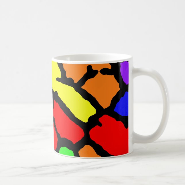Taza De Café Impresión de jirafa arco iris (Derecha)