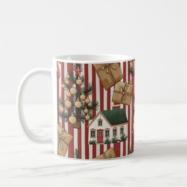 Taza De Café Impresión de Jolly Santa Navidades (Izquierda)