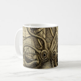 Taza De Café Impresión de Kraken de época