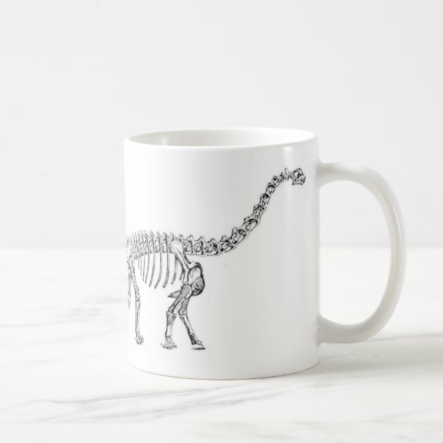 Taza De Café Impresión de la antigüedad del dinosaurio del (Derecha)