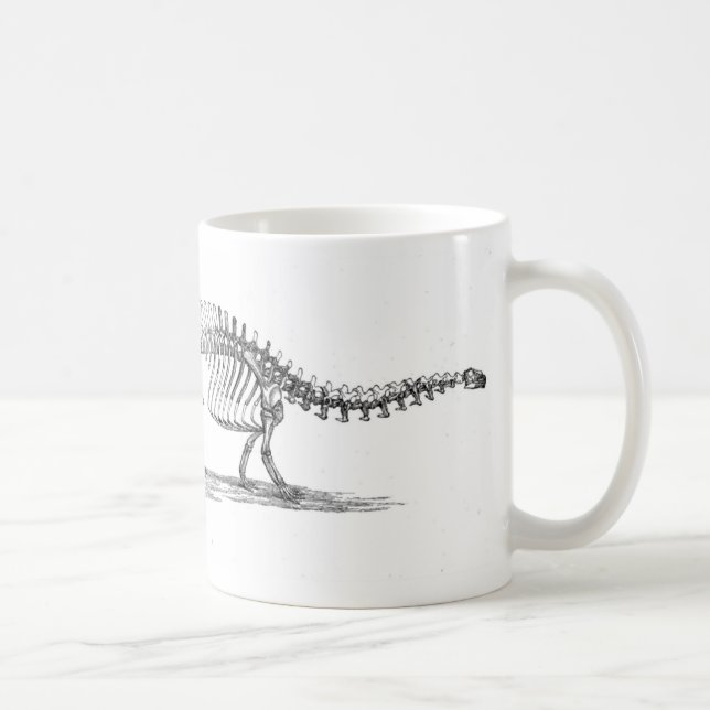 Taza De Café Impresión de la antigüedad del dinosaurio del (Derecha)