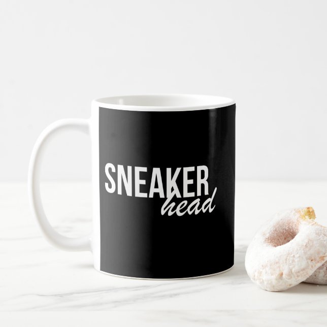 Taza De Café Impresión de la cabeza de la zapatilla de deporte (Con donut)
