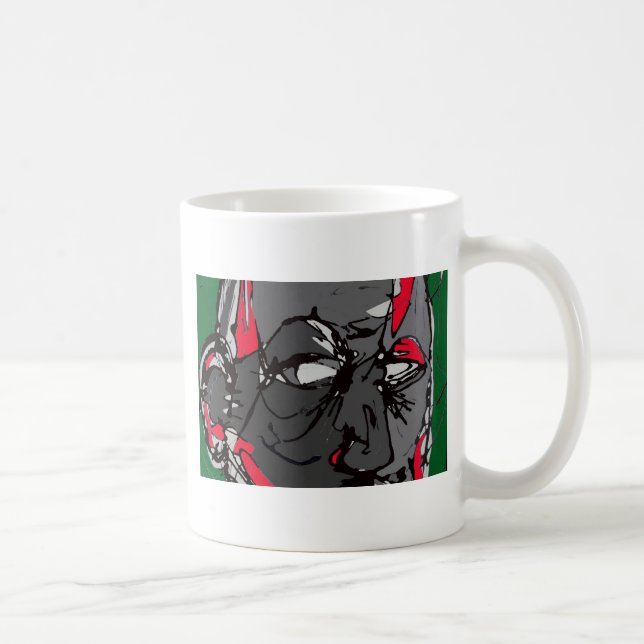 Taza De Café Impresión de la cara del arte (Derecha)