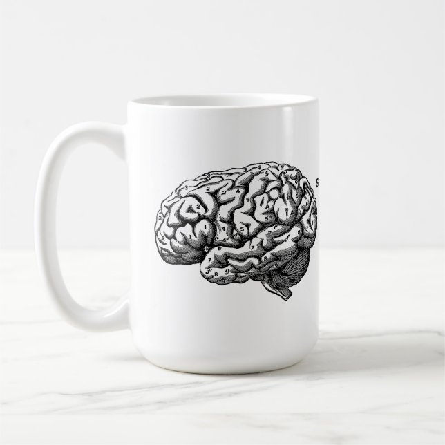 Taza De Café Impresión de la era del Victoriano en el Cerebro H (Izquierda)