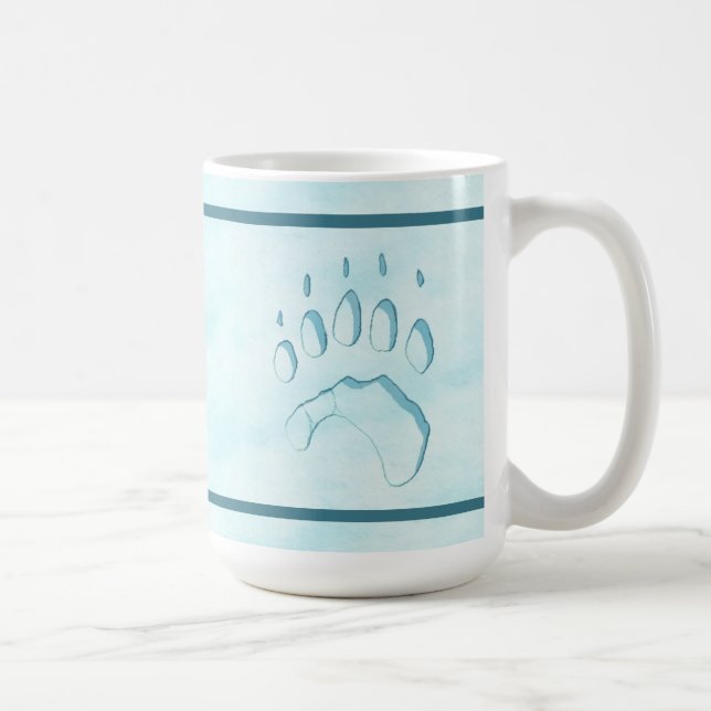 Taza De Café Impresión de la hoja de oso polar (Derecha)