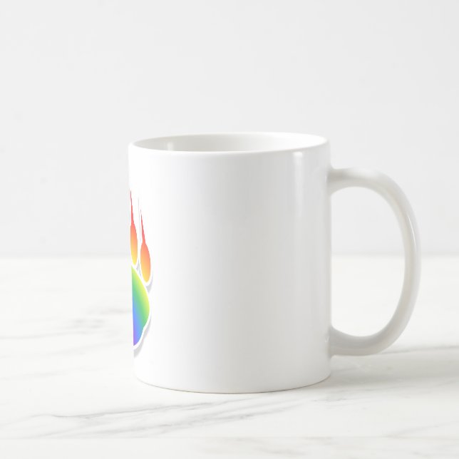 Taza De Café Impresión de la hoja del oso arcoiris (Derecha)