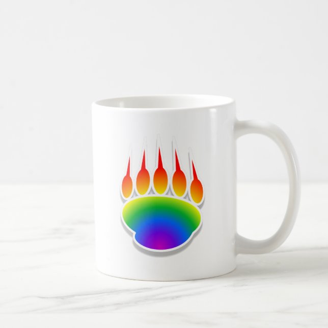 Taza De Café Impresión de la hoja del oso arcoiris (Derecha)