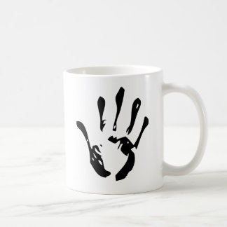 Taza De Café Impresión de la mano negra