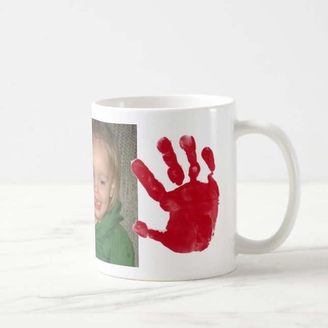 Taza De Café impresión de la mano y del pie (Derecha)