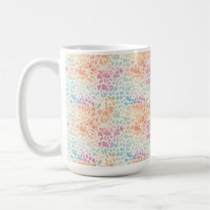 Taza De Café Impresión de leopardo de acuarela de arcoíris past