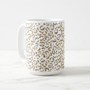 Taza De Café Impresión de leopardo de oro de la antigüedad pu